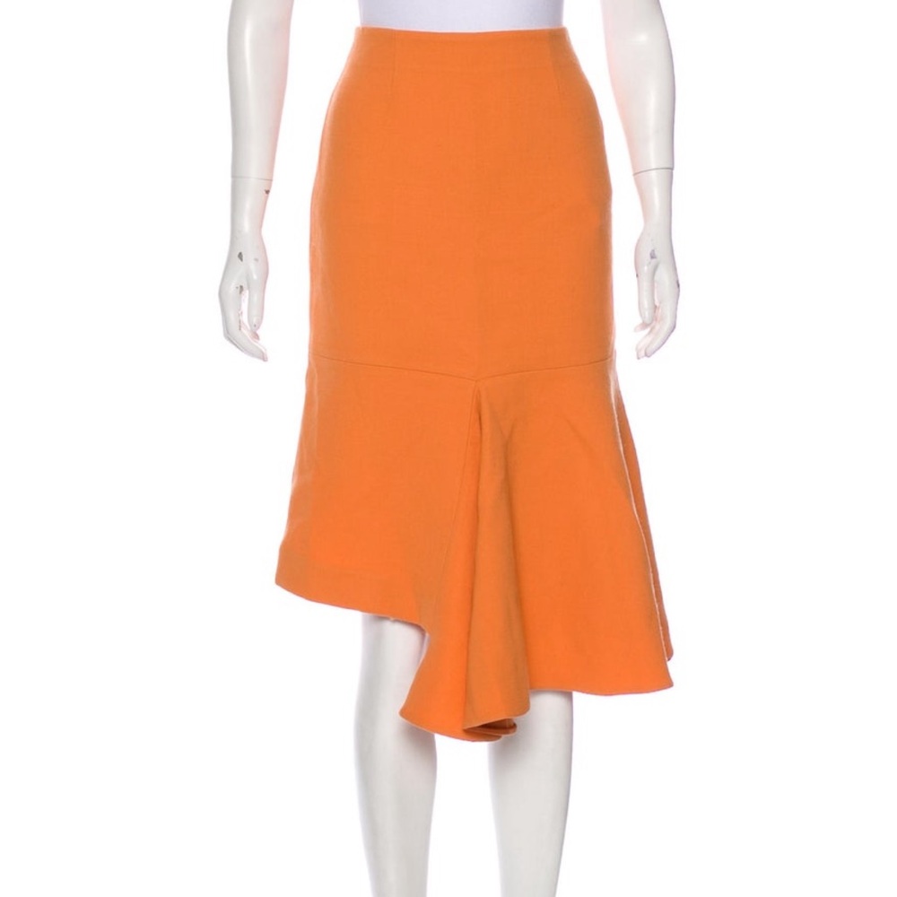 Marni Asymmetrical Orange Resort Skirt